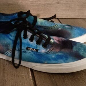 Vans Off The Wall Cosmic Galaxy Space Skate Shoes Size Mens 7 Women 8.5 Lace Up